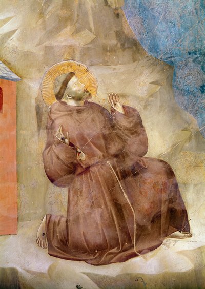 Saint Francis receiving the Stigmata (detail) by Giotto di Bondone